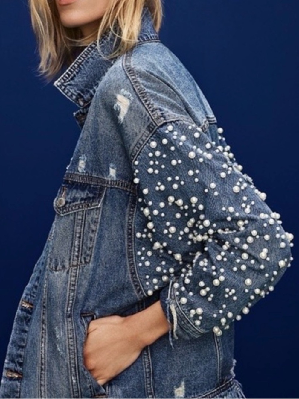 Sunset + Spring Pearl Denim Jacket